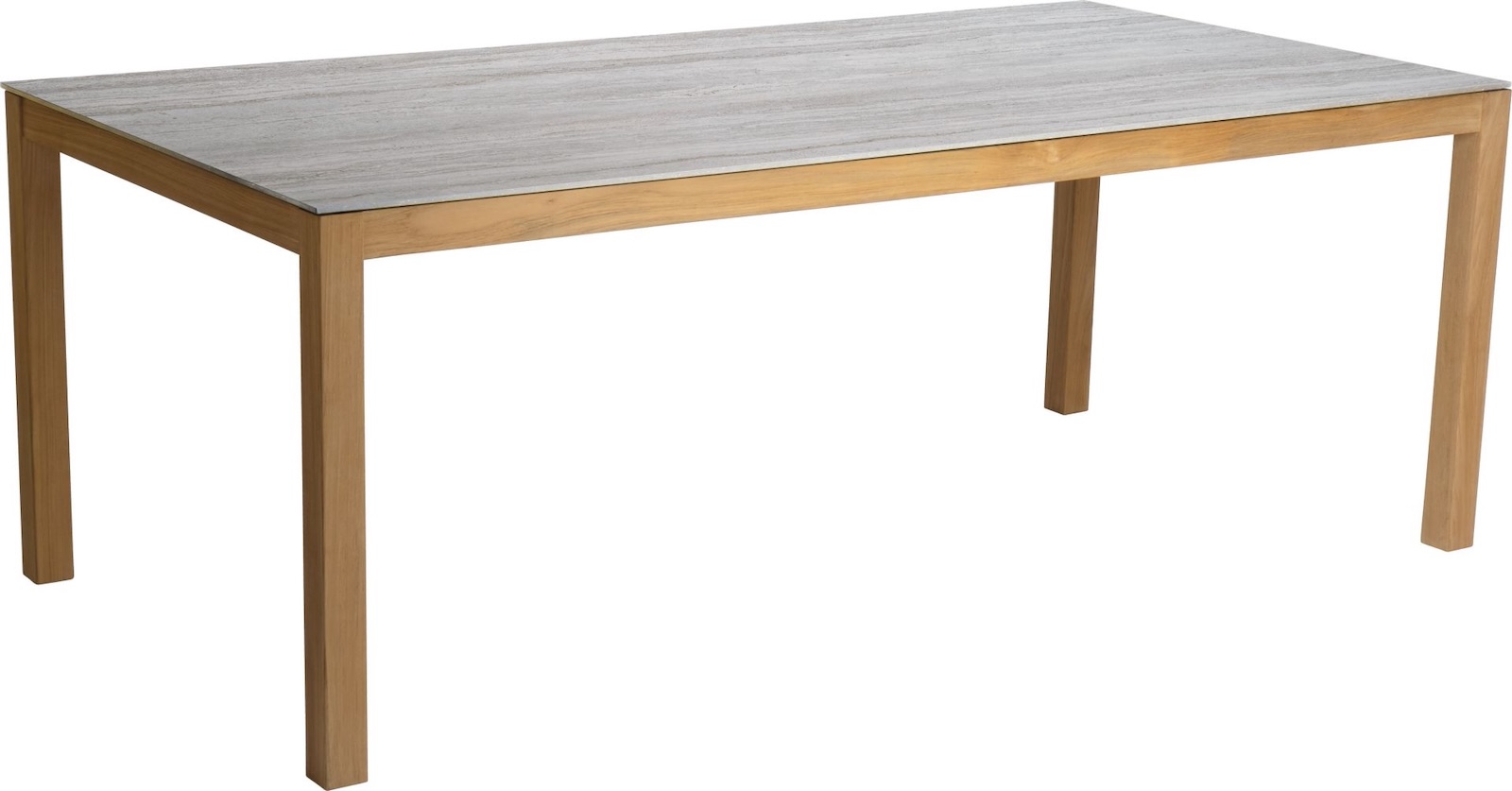 Stern Dining-Tisch Gartentisch Teakholz 160x90 cm mit wählbarer Tischplatte