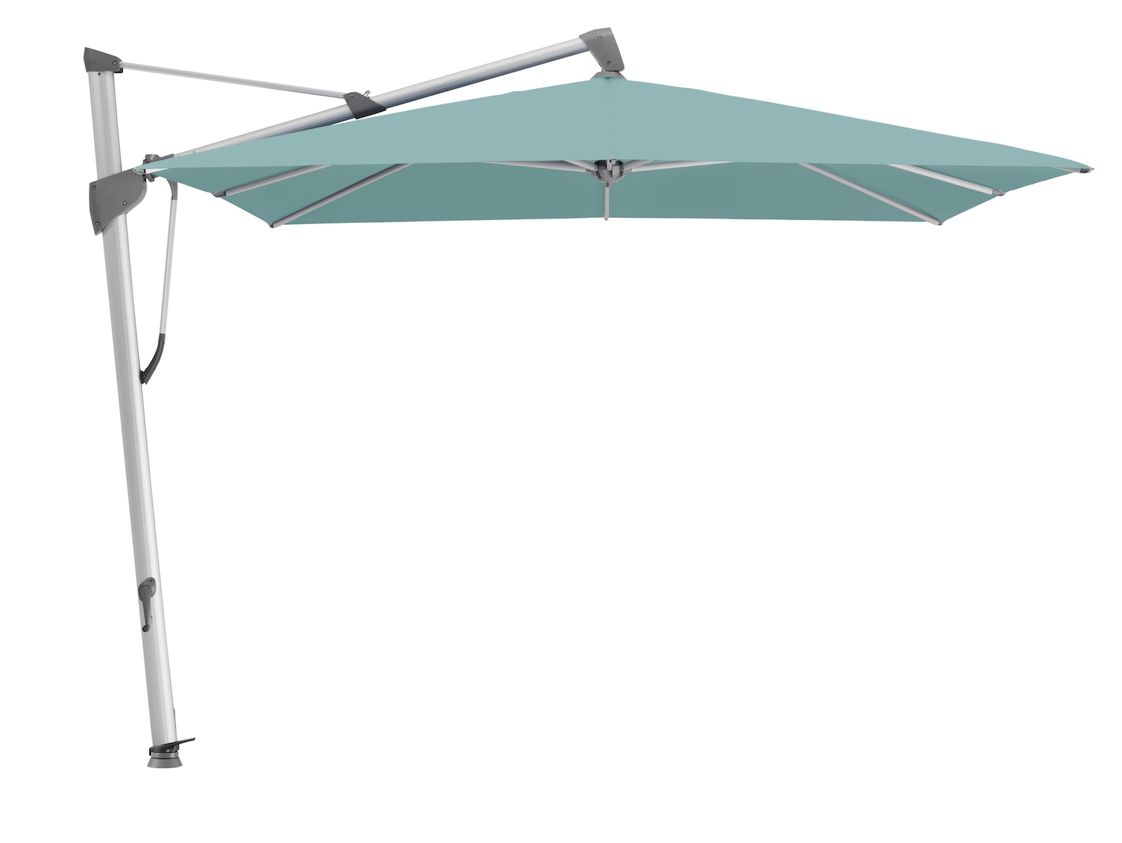 GLATZ Ampelschirm SOMBRANO® S+ quadratisch 350 x 350 cm Freiarmschirm Farbe 417 Ocean