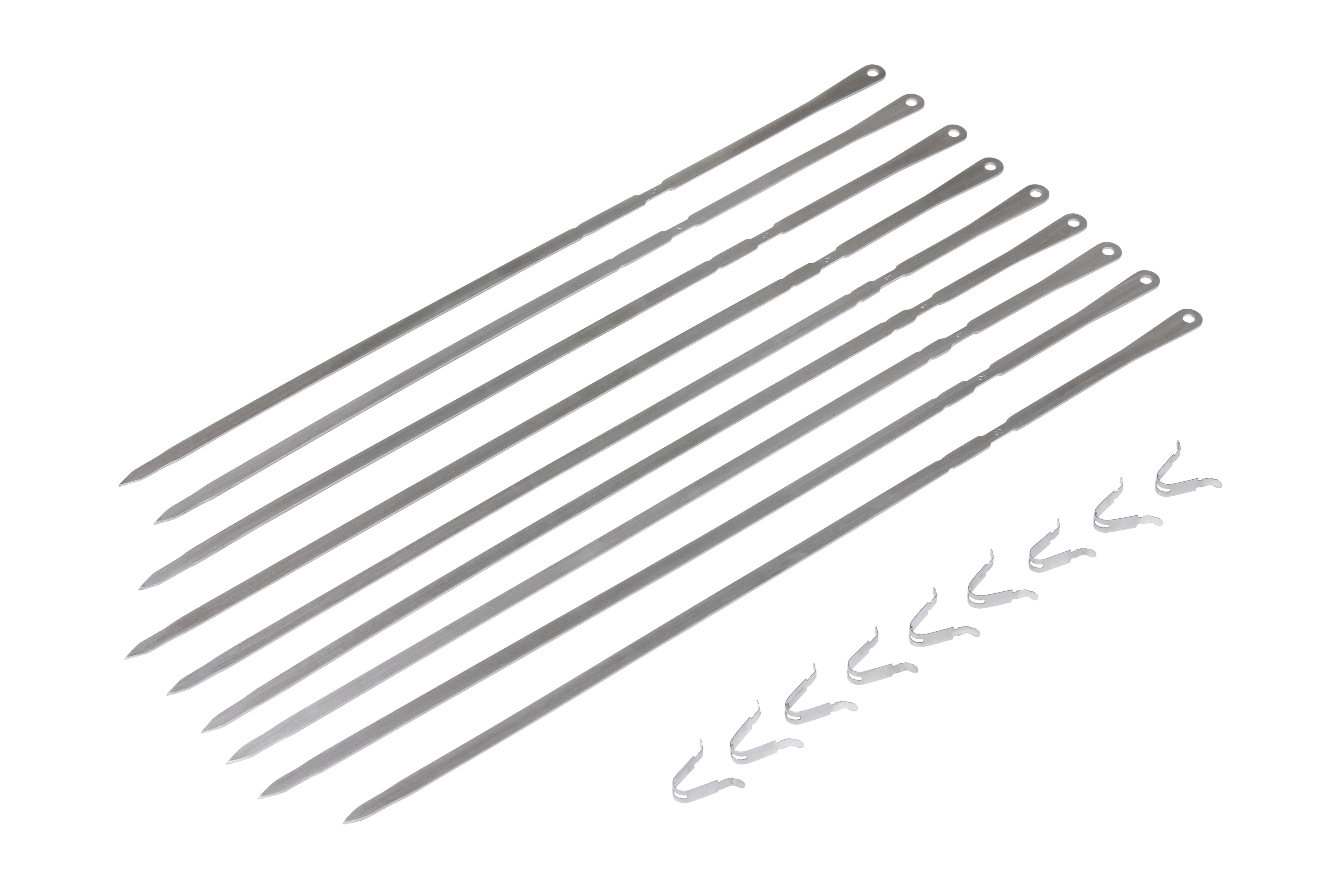 Monolith Grillspieß-Set .66 (LeCHEF) Rotisserie Spieße (9 Stück) 207001-L