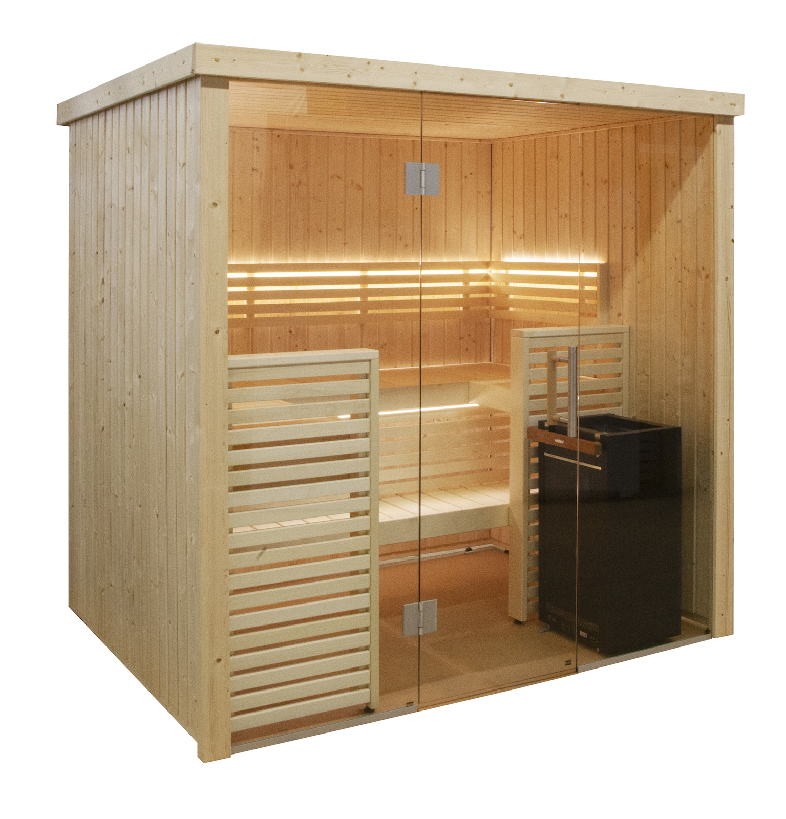 Harvia Variant View Medium Sauna Saunakabine aus Fichte ca. 206 x 160 x 201 cm