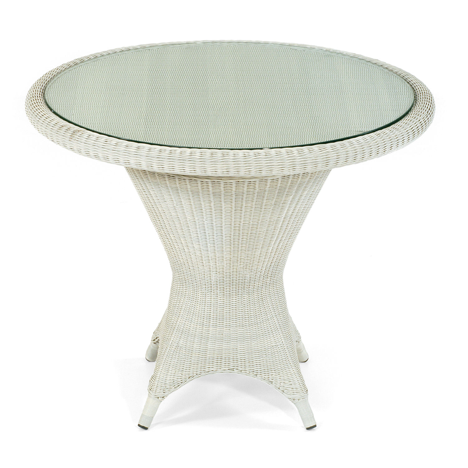 Sonnenpartner Bonaire Gartentisch Loungetisch Polyrattan white-washed Ø 90 cm