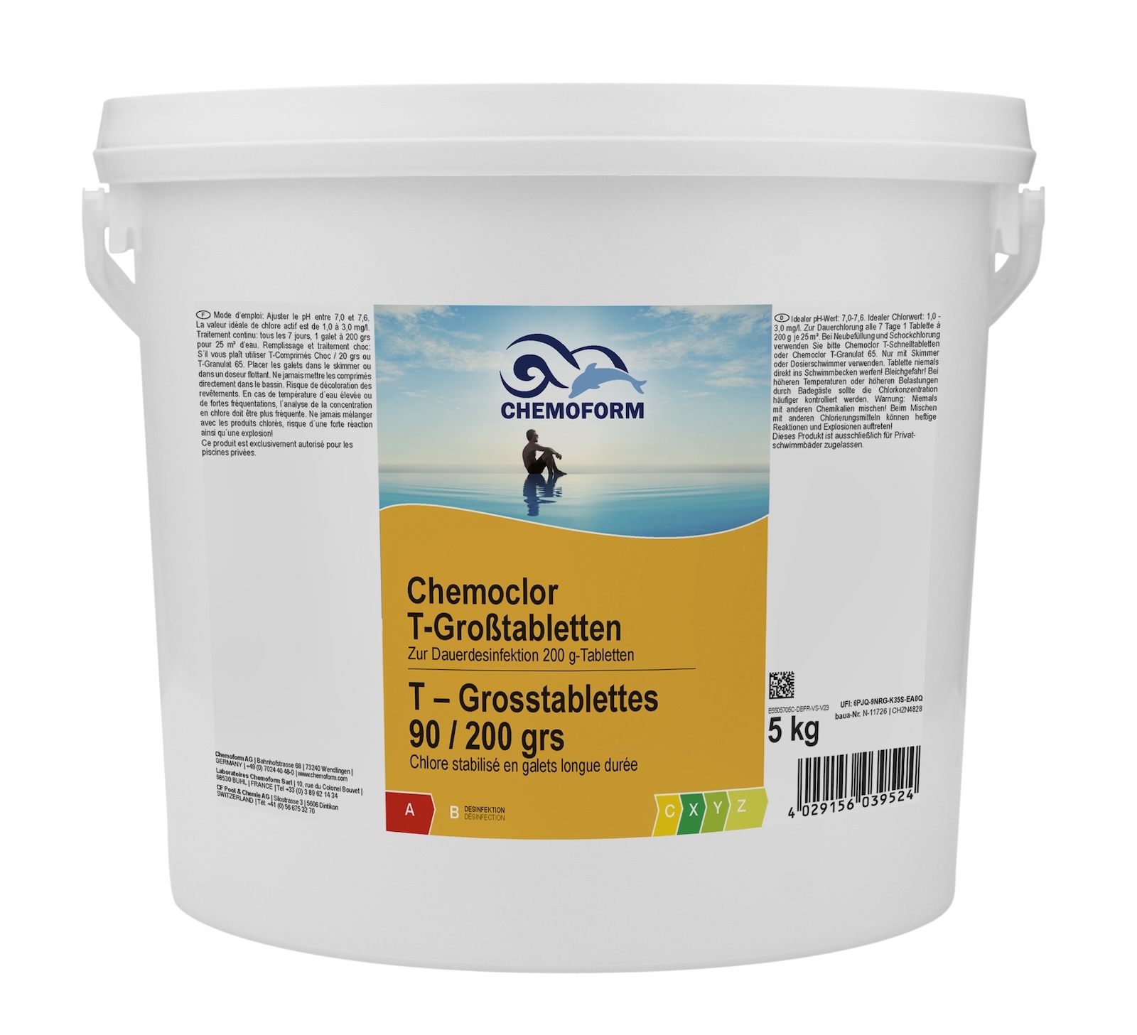 Chemoform Chemoclor T-Großtabletten 200 g Chlortabletten zur Dauerchlorung 5 kg