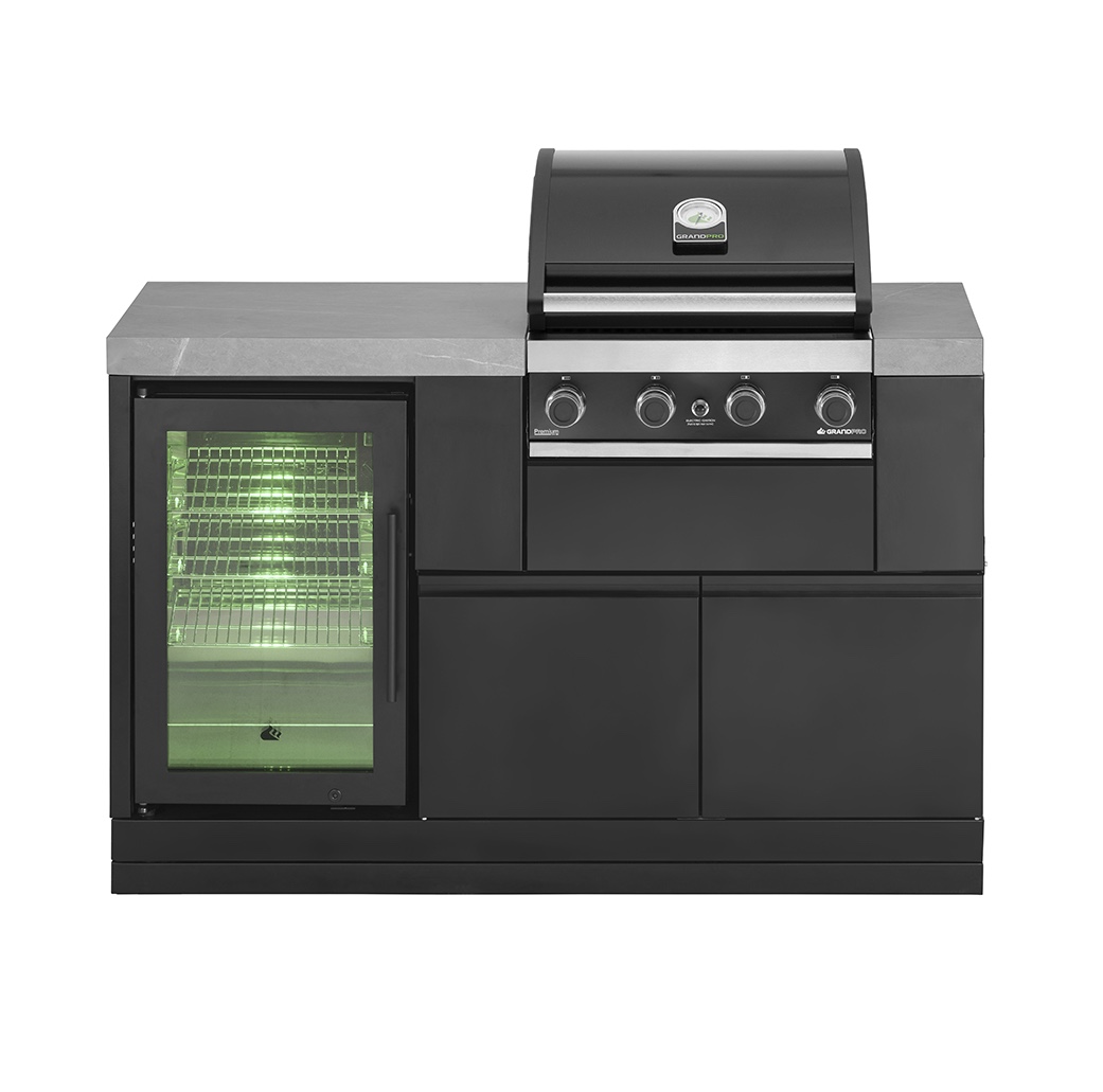 Grandpro Outdoorküche Backyard Bistro Küchenmodul mit Premium G4 Gasgrill G139G450NF