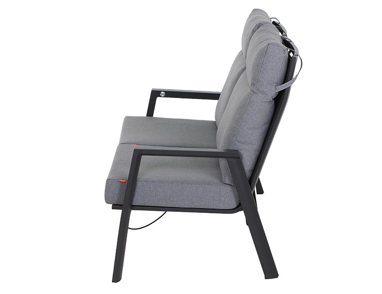 Siena Garden Loungebank Valencia Aluminium Ranotex®-Gewebe grau J04049