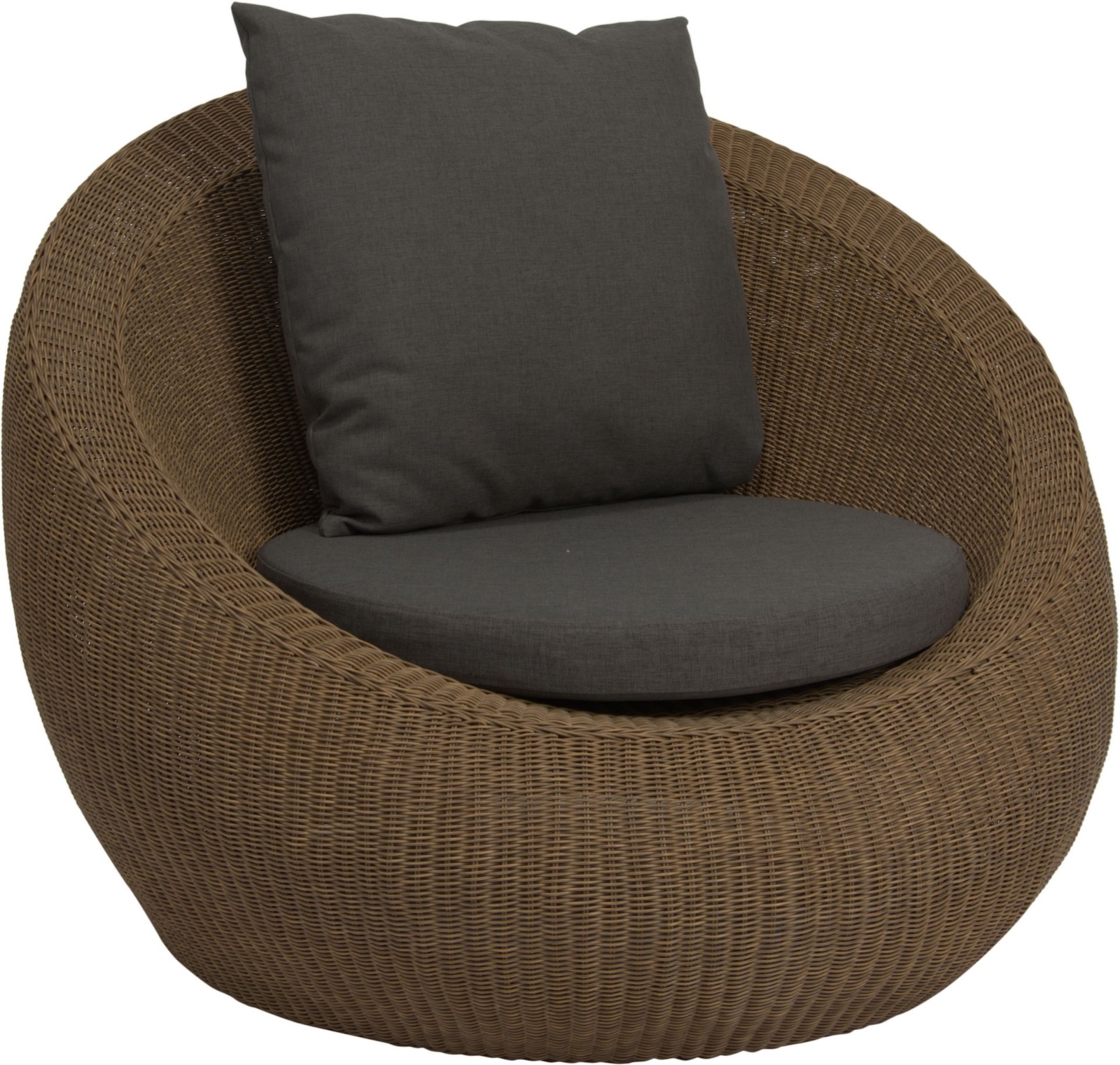 Stern Anny Lounge-Sessel Lounge-Stuhl Gartensessel mit Kissen Zimt/rehbraun