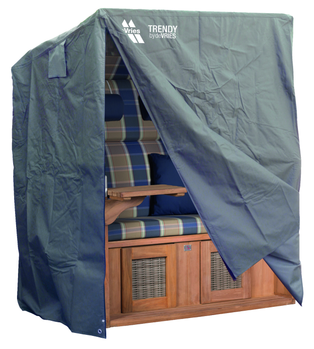 deVries Strandkorbhülle L Strandkorb Schutzhülle Dunkelgrau 28x95x165/140 cm