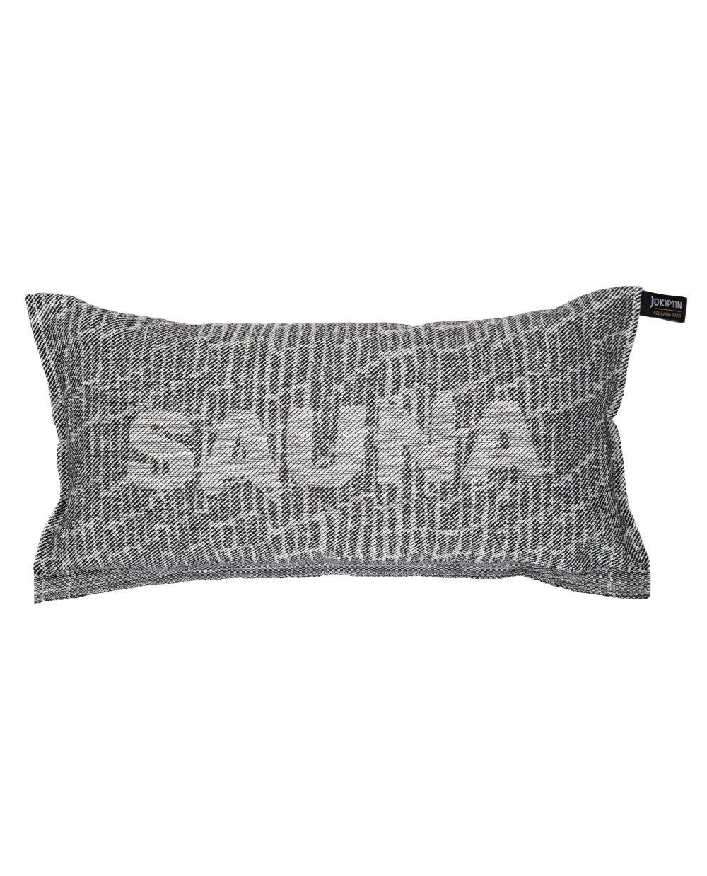 Jokipiin Saunatikut Pillow Saunakissen 22 x 40 cm finnisches Sauna Kissen white/black