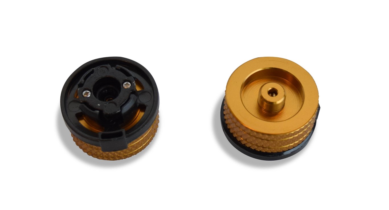 Cadac Bajonett-Kartuschen-Adapter um eine Bajonettkartusche mit EN417-Gewindeanschluss zu nutzen