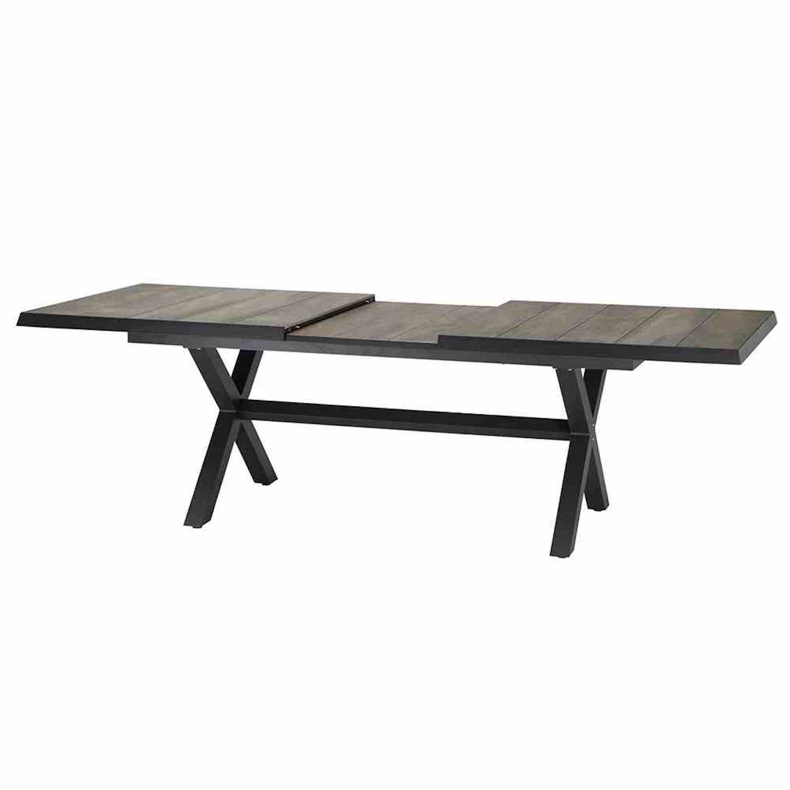 Siena Garden Sincro Ausziehtisch 200/260x100x77 cm Aluminium Keramik natur-grau (washed grey)