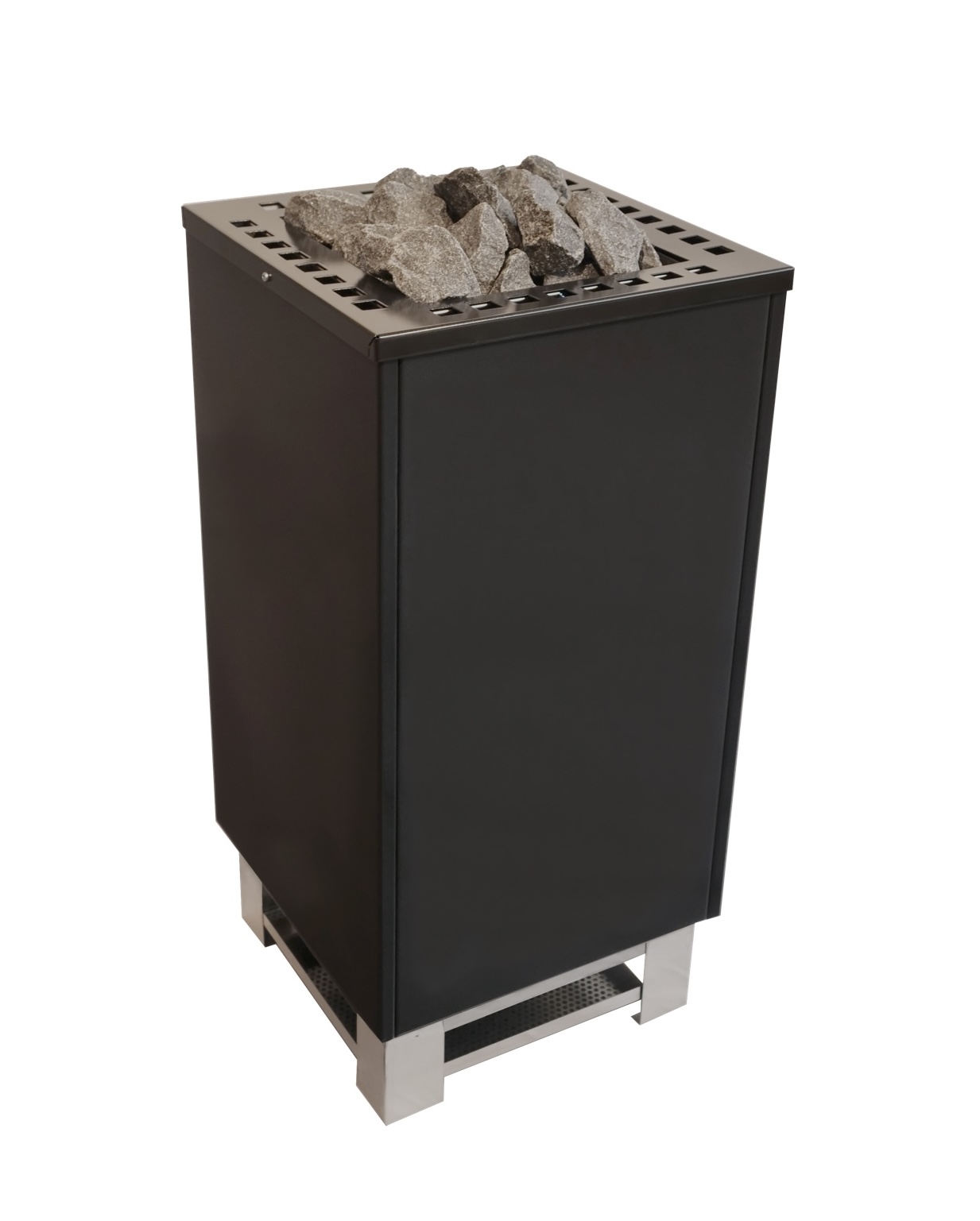 Infraworld Eterno finnischer Saunaofen 9 kW Standofen schwarz inkl. Saunasteine