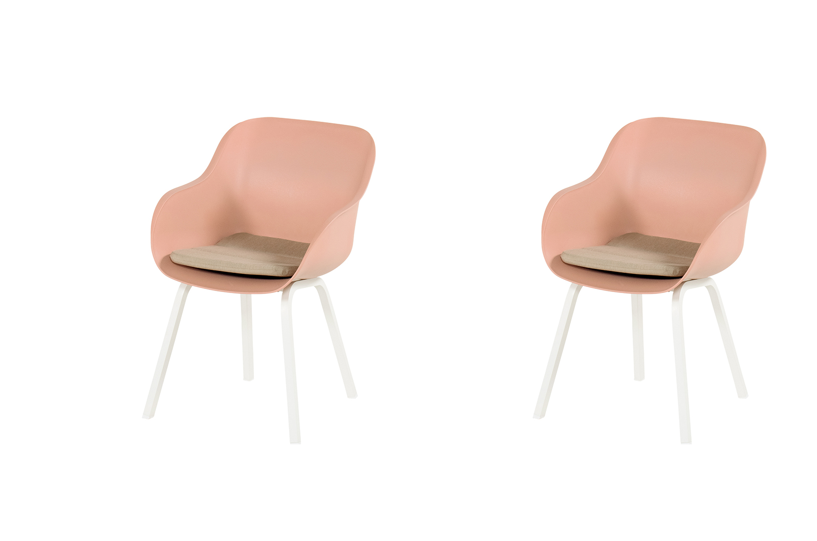 Hartman Le Soleil Element Dining Stuhl pink inkl. SEAQUAL Sitzkissen taupe