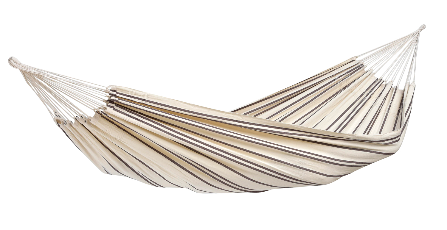 AMAZONAS XL Hängematte Barbados Cappuccino Tuchhängematte Liegefläche ca. 230 x 150 cm