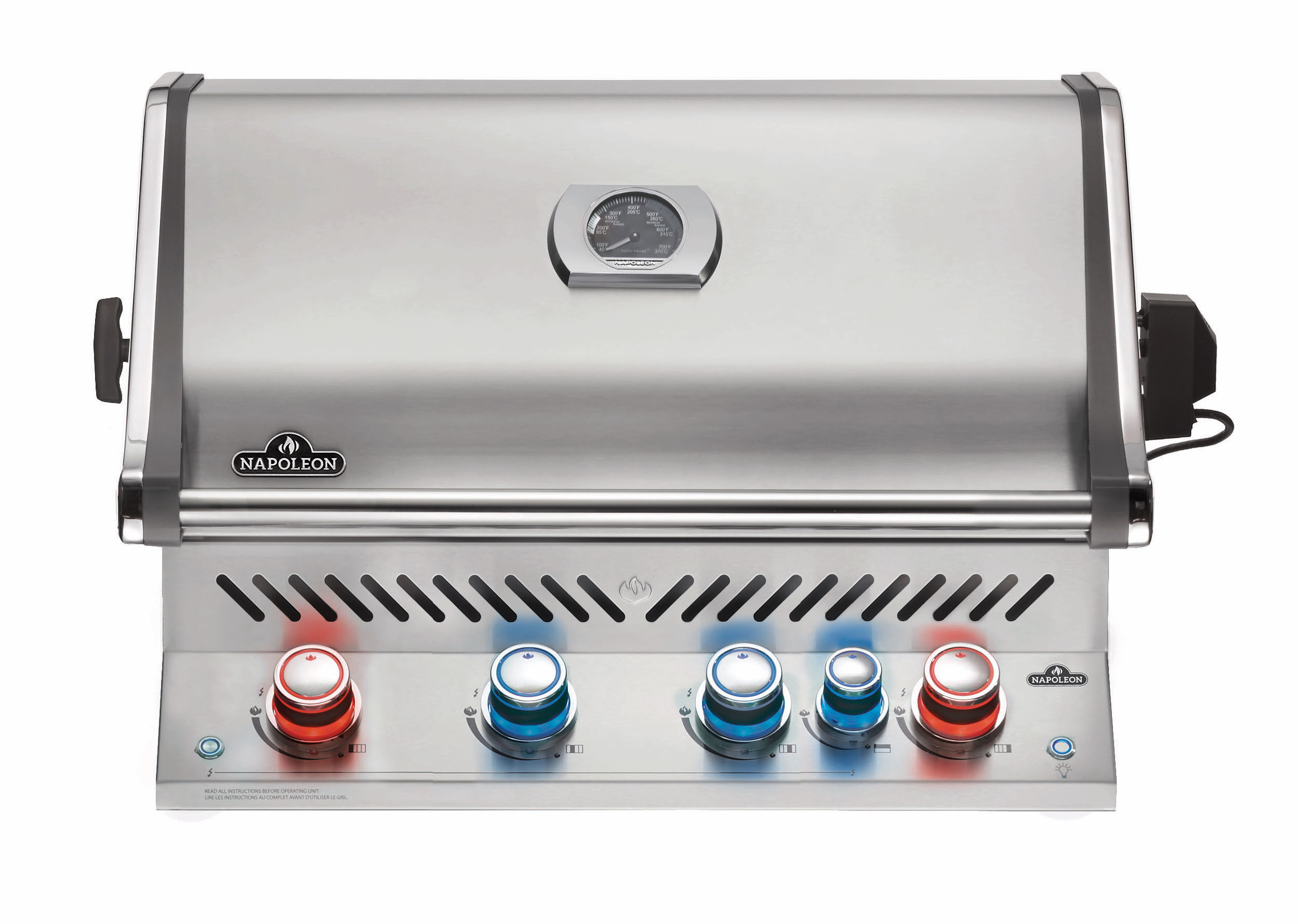 Napoleon Prestige Pro 500 Edelstahl Einbau-Gasgrill ERDGAS 21,7 kW 5 Brenner inkl. Drehspieß-Set BIPRO500RBNSS-3