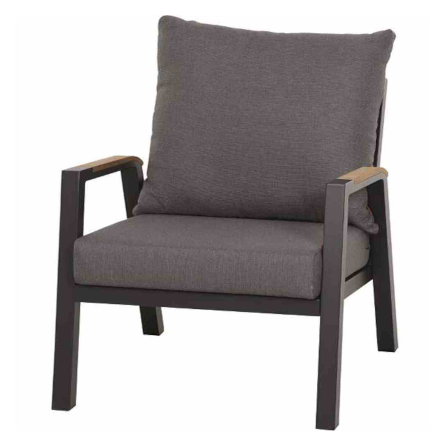 Siena Garden Lounge-Sessel Lindos Aluminium anthrazit/grau Loungesessel
