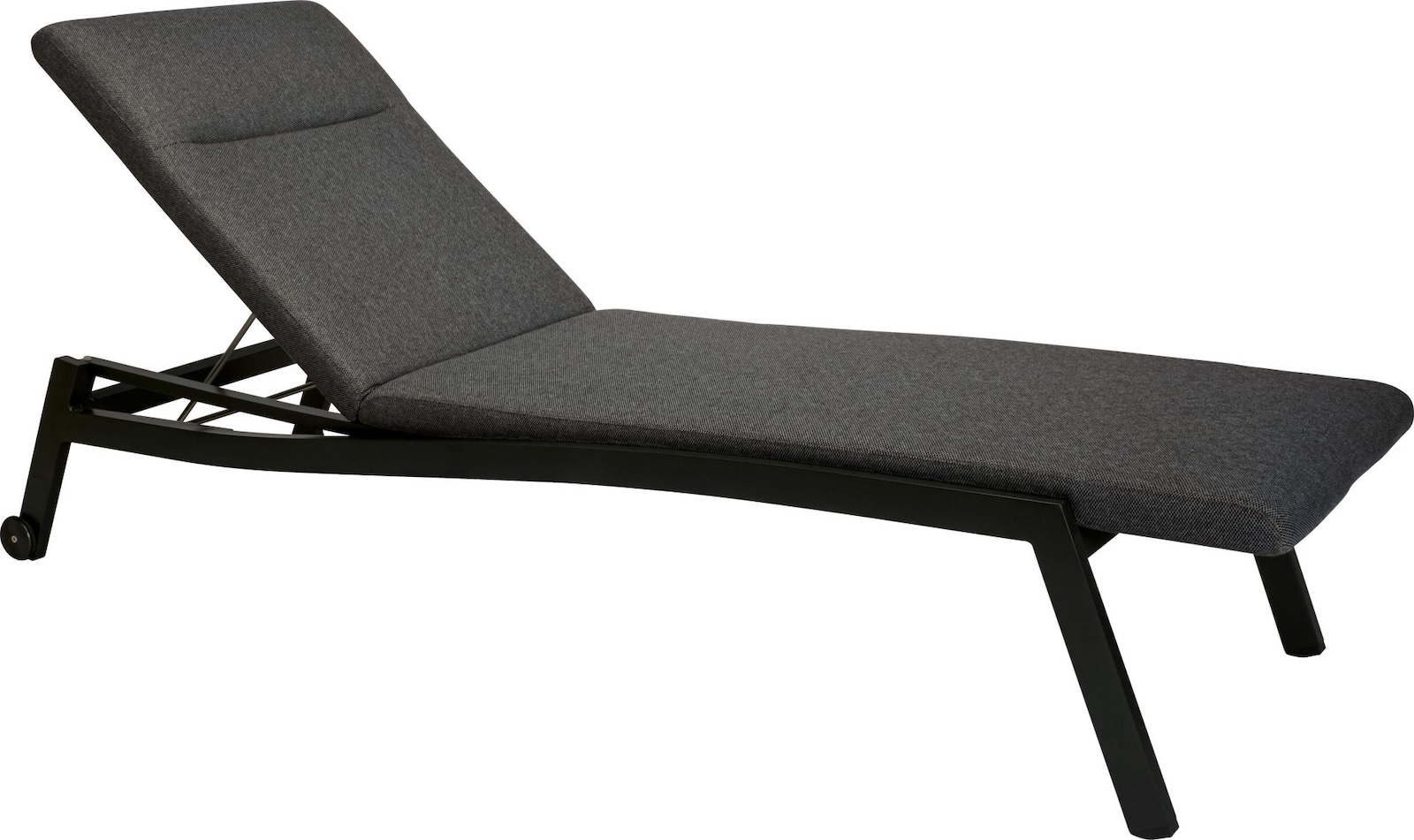 Stern Allround Rollliege Sonnenliege Gartenliege Relaxliege Aluminium seidenschwarz