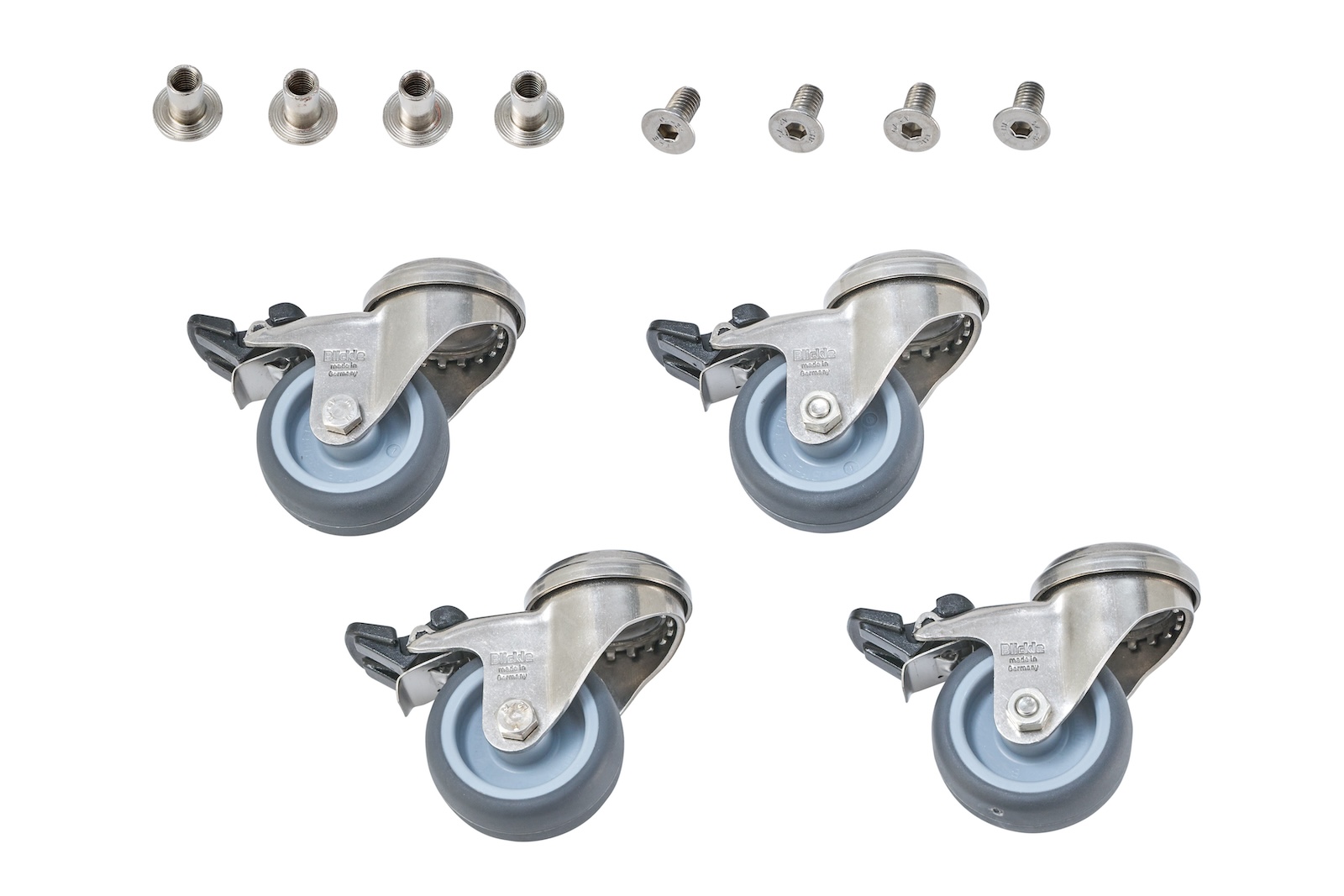 GLATZ Rollen Set zu Granitsockel Z 40/55/90 kg / M4 je ø 5 cm aus Edelstahl 4 Stück