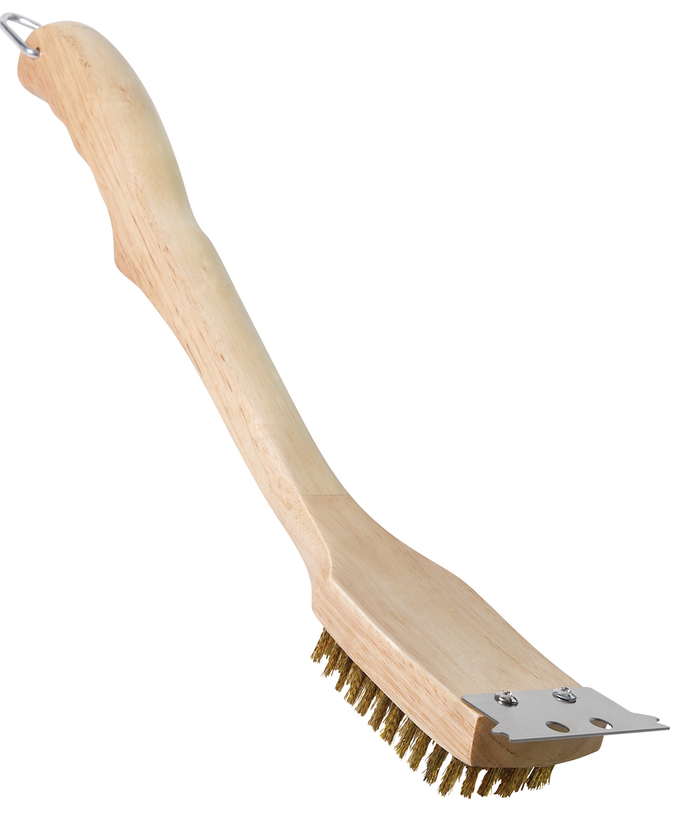 Napoleon Grillbürste aus Holz 45 cm mit Messingborsten und Schaber 62028