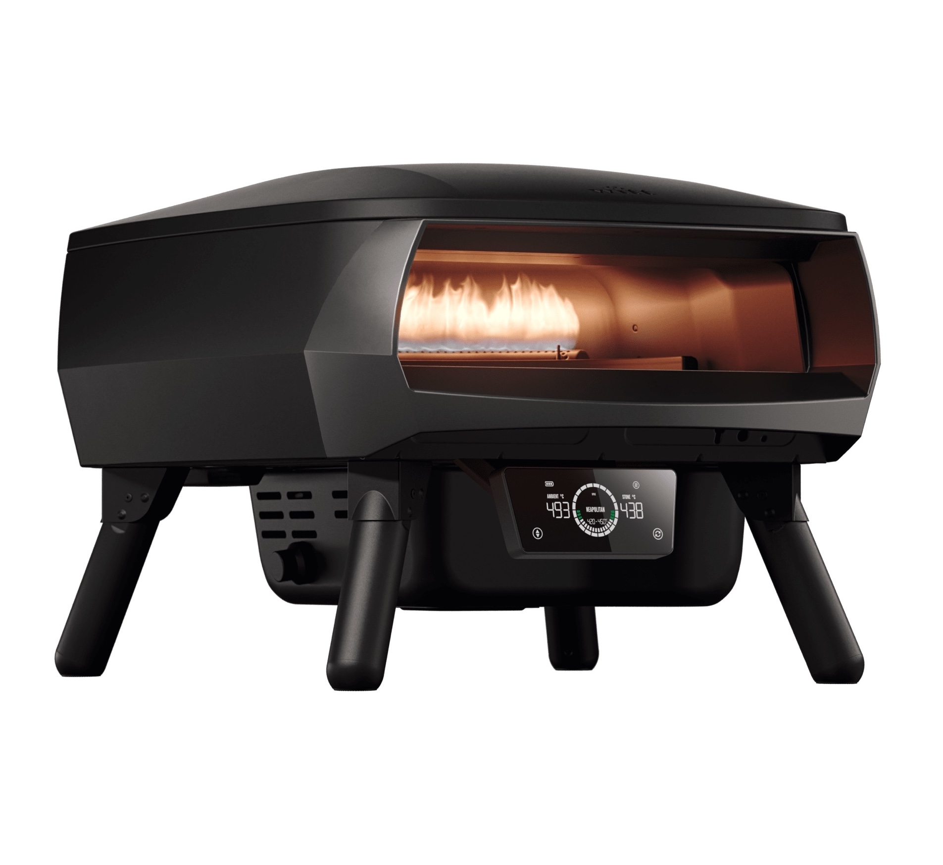 Witt Etna Rotante 13" Control Gas Pizzaofen rotierend 2 Brenner 7,1 kW Matt Schwarz 100002426