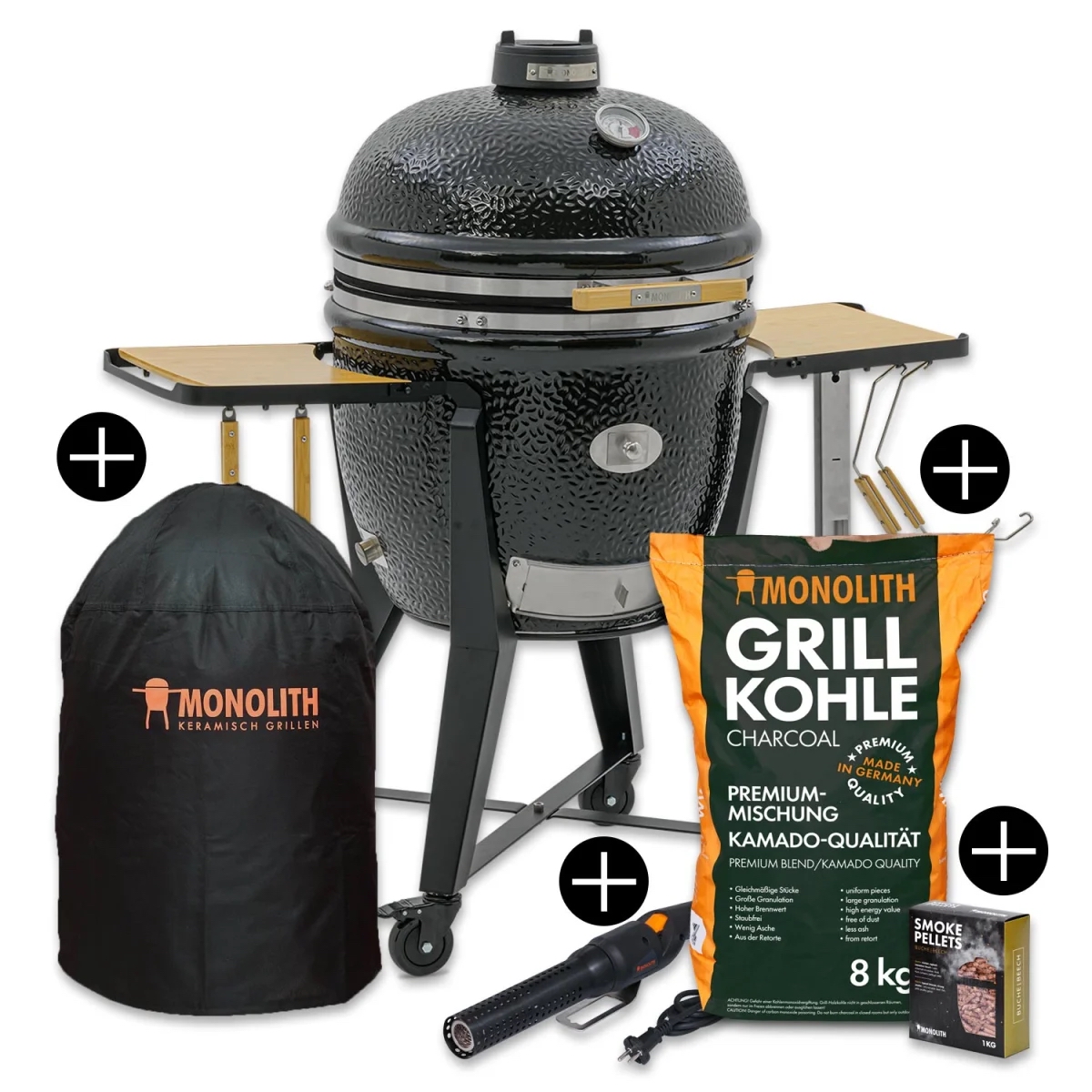 Monolith Starterset TWO.66 Keramikgrill mit Gestell inkl. Zubehör-Starterpaket 121000.66-START