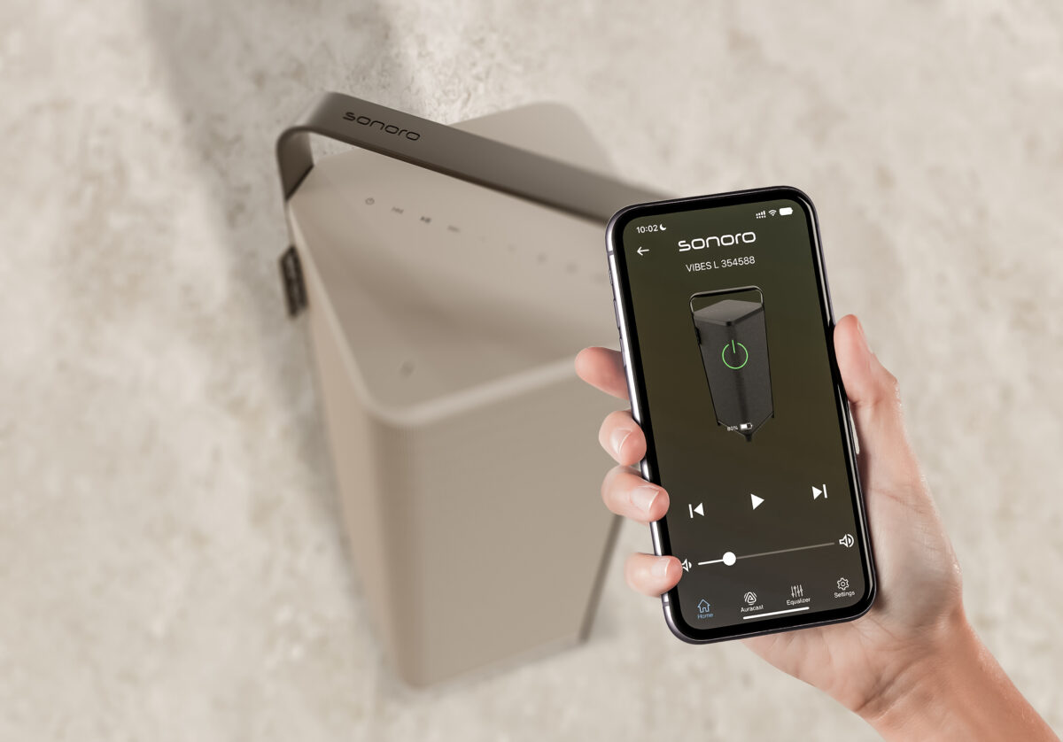 sonoro Vibes L Tragbarer Outdoor Bluetooth Lautsprecher mit HiFi-Klang Tan