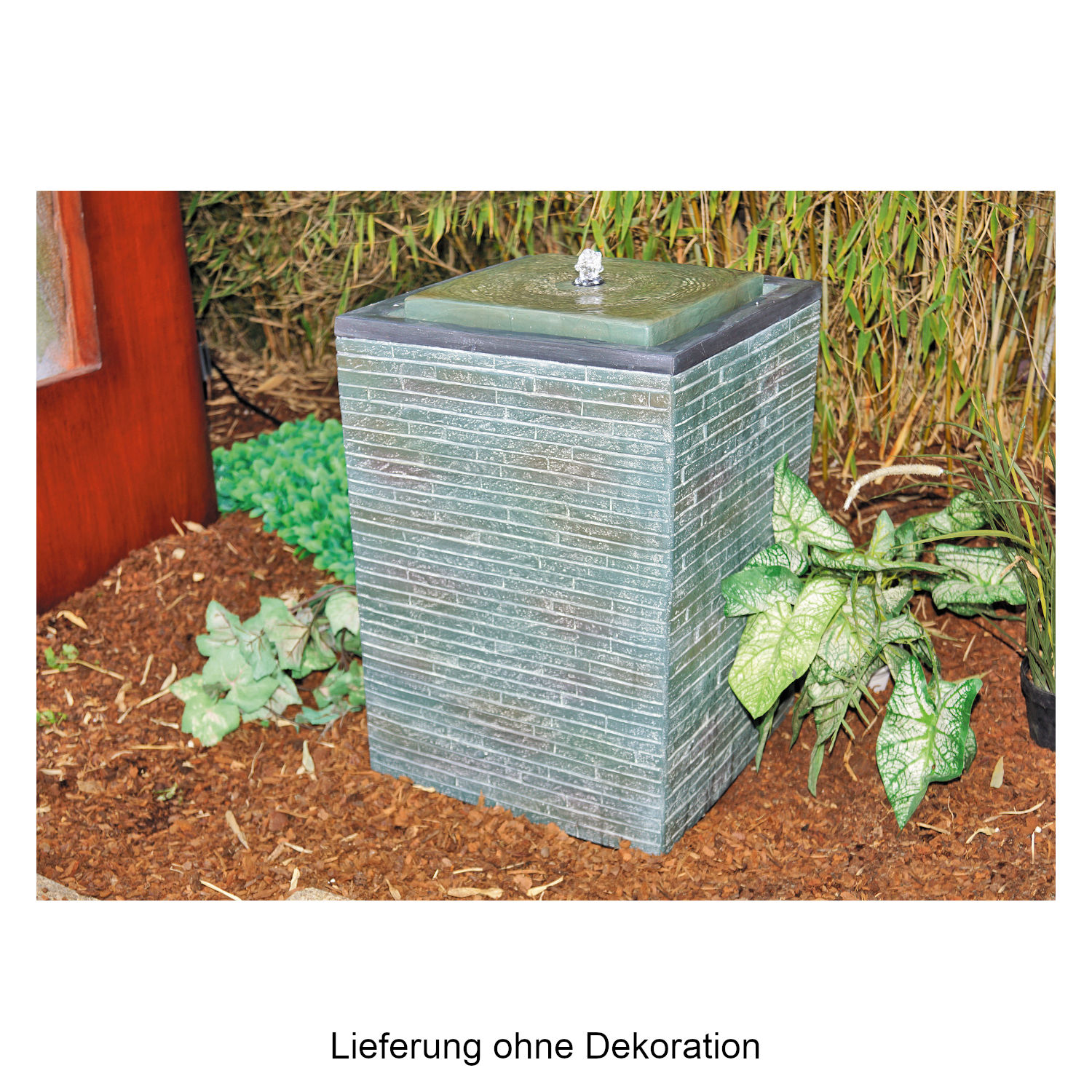 Granimex Kodai Polystone Wassersäule mit Pumpe und LED-Beleuchtung Wasserspiel 55x36x36 cm