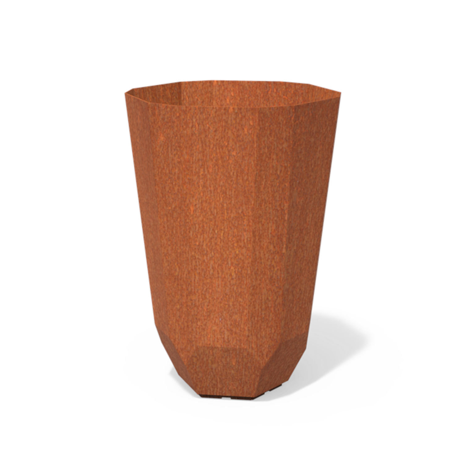 Adezz Facet Pflanzgefäß rund aus Corten-Stahl Pflanzkübel Blumenkasten