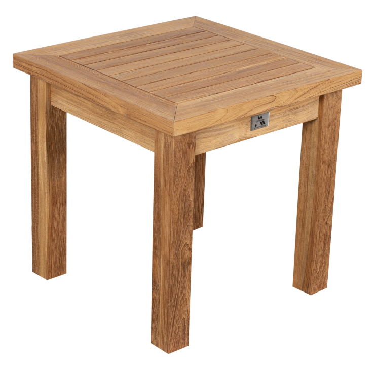 deVries JANUS Beistelltisch Teakholz Holztisch witterungsbeständig 45x45x45 cm