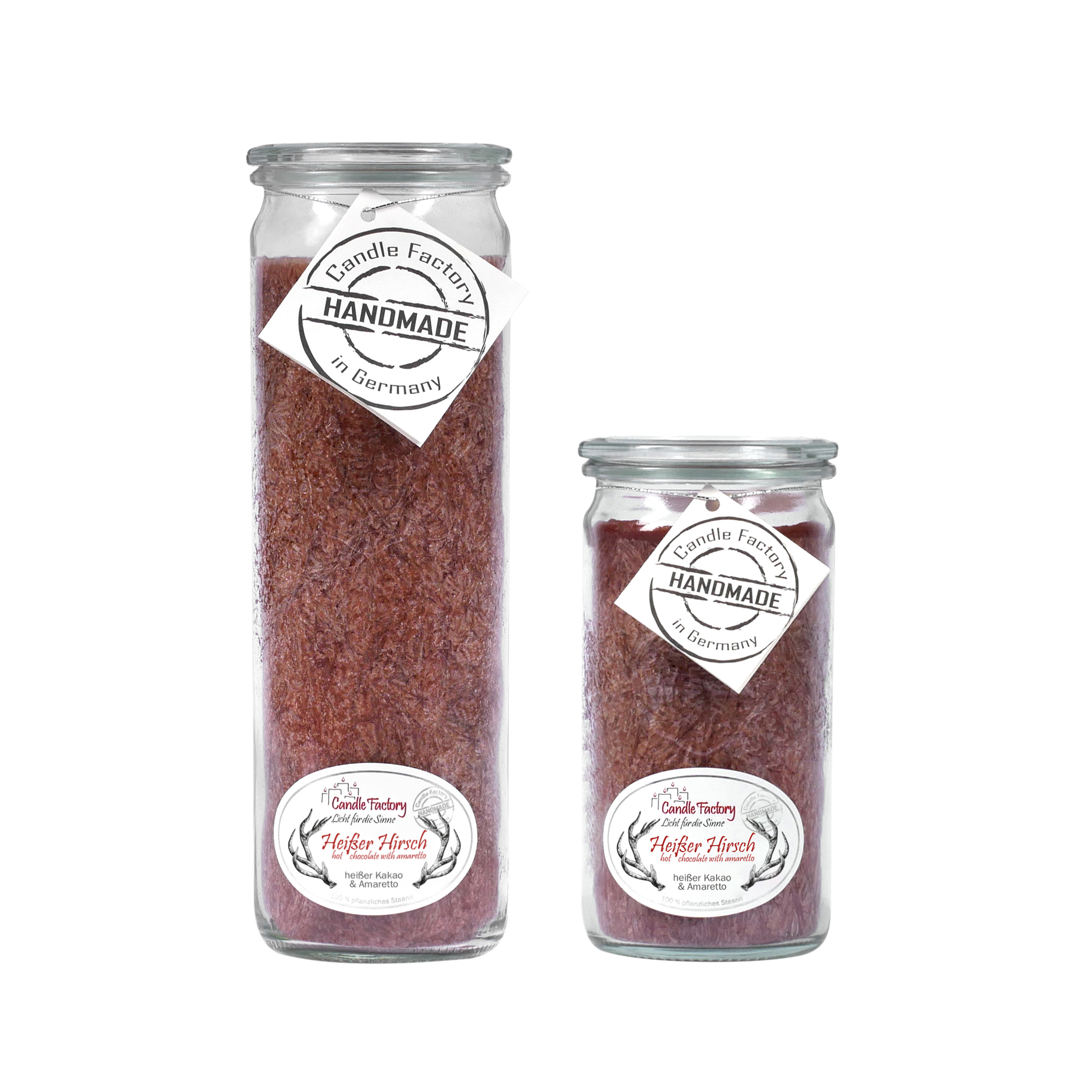 Candle Factory Kerzen-Set heißer Hirsch Big + Mini Jumbo Duftkerze Dekokerze
