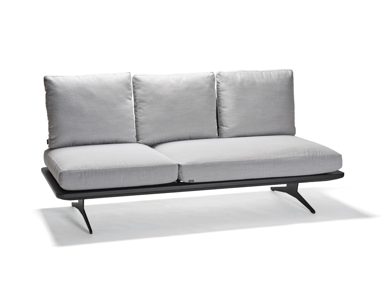 Stern Enya 3-Sitzer Lounge-Bank Lounge-Sofa Gartenbank Aluminium anthrazit/perlgrau