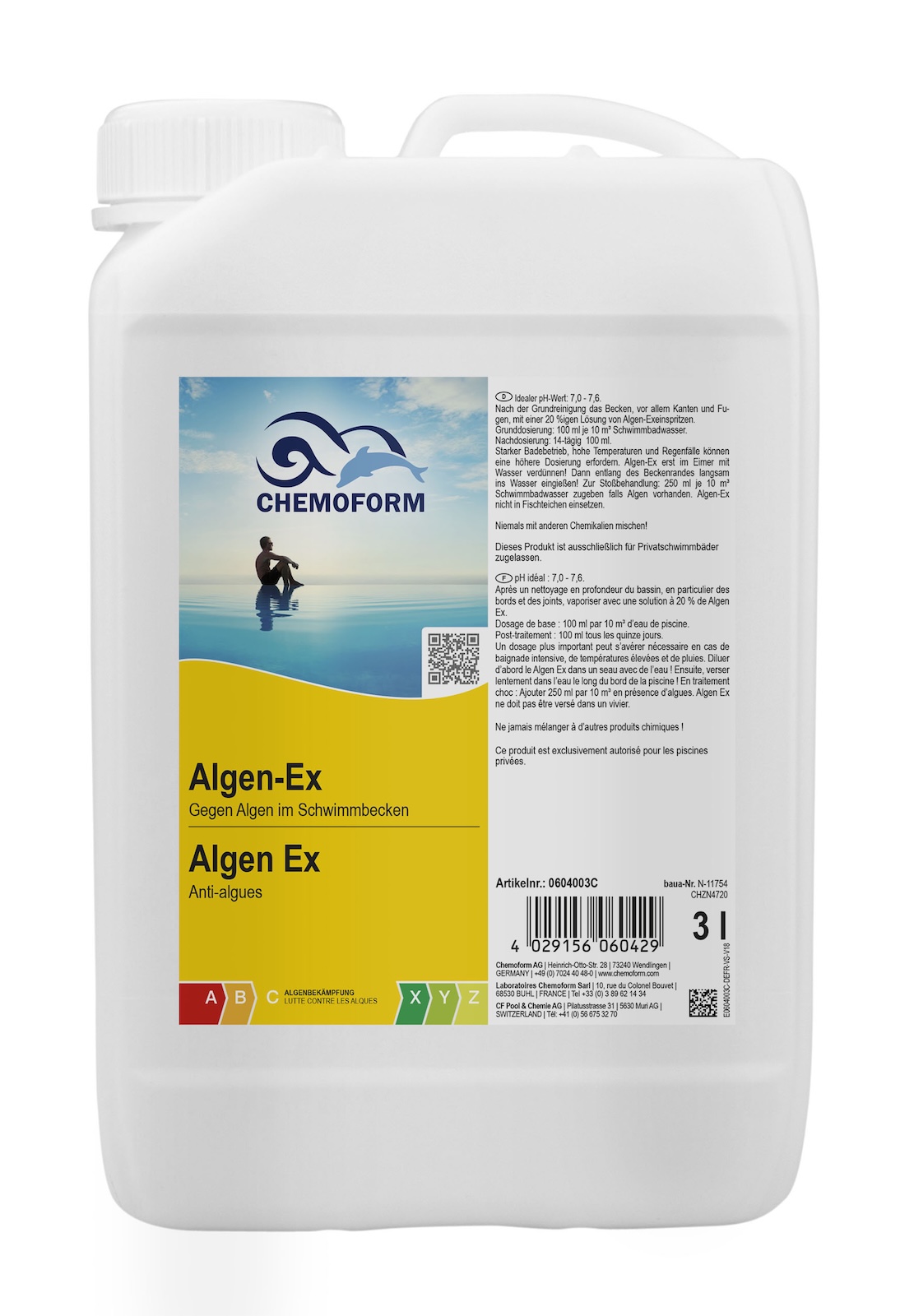 Chemoform Algen-Ex 3 l Antialgenmittel zur Verhinderung der Algenbildung