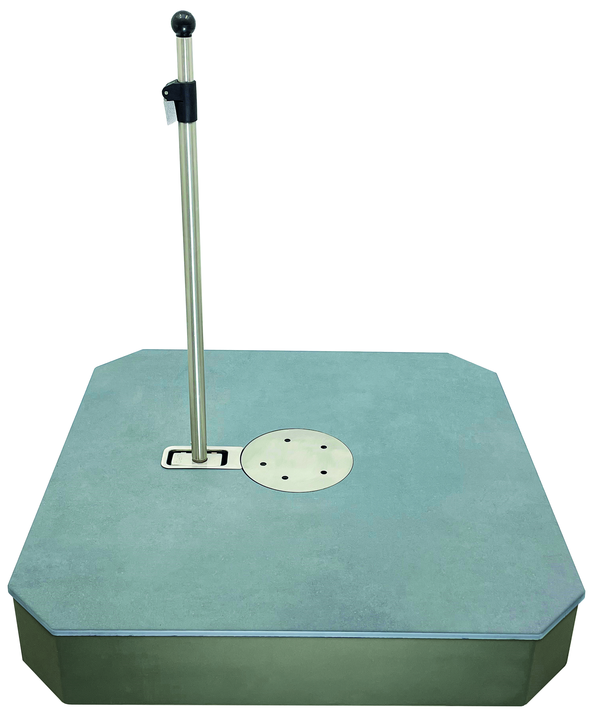 Liro Schirmständer Maxi Plus 180 Keramik 81 x 81 cm steingrau KP180-SG