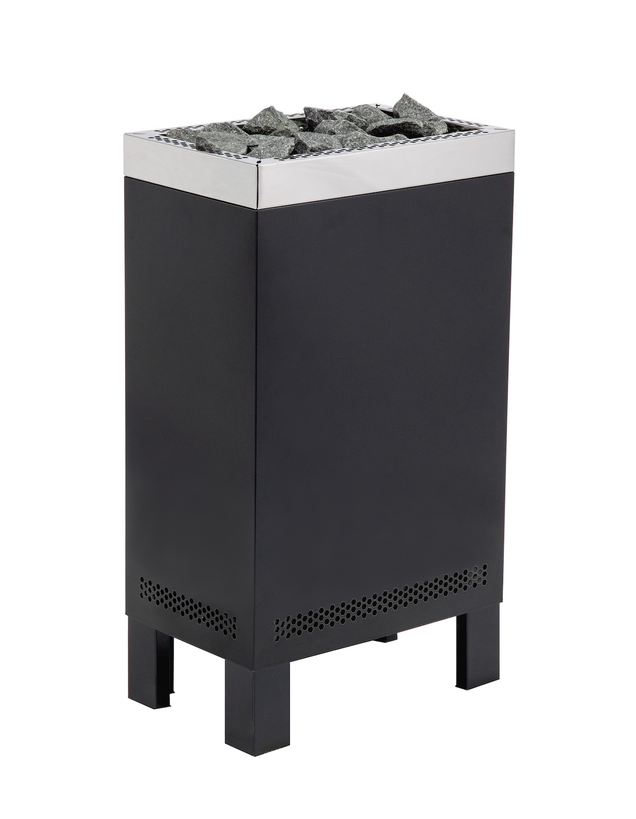 Infraworld Sparta Floor finnischer Saunaofen 6 kW schwarz inkl. Saunasteine