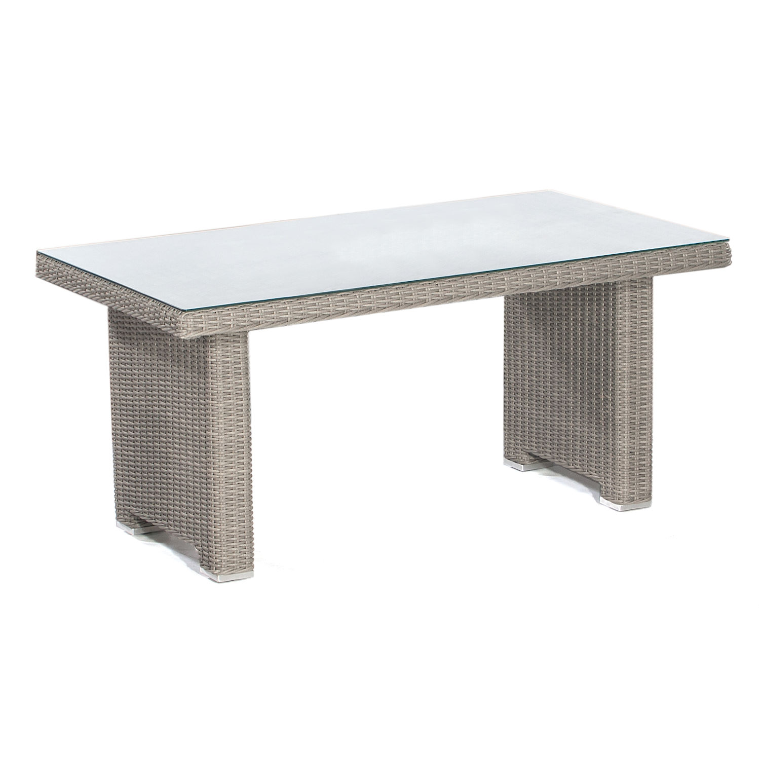 Sonnenpartner Residence Dining-Tisch Loungetisch mit Glas 140x80 cm stone-grey