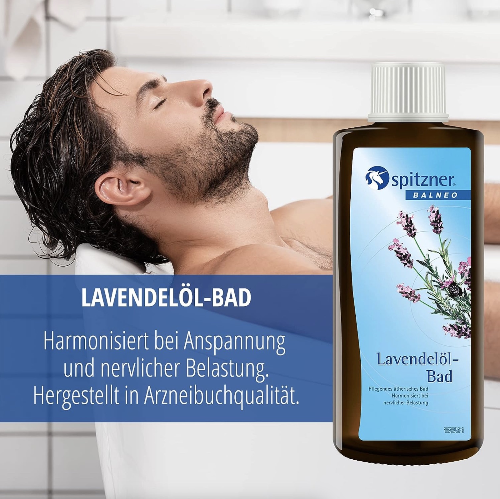 Spitzner Lavendelöl Bad 190 ml Gesundheitsfördernder Badezusatz mit ätherischem Lavendelöl