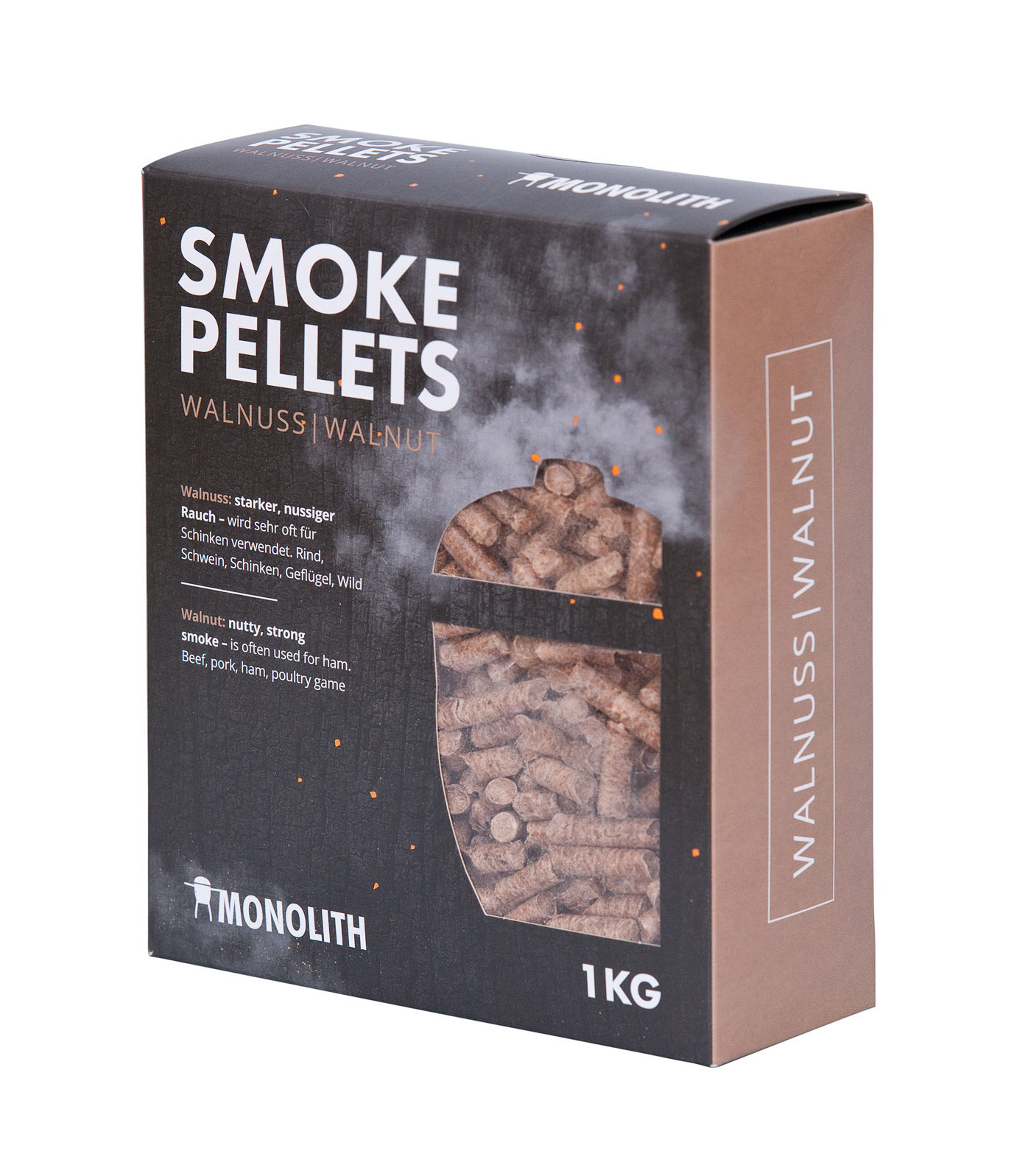Monolith Smoke Pellets Grillpellets Räucherpellets Walnuss (Walnut) 1 kg 201106