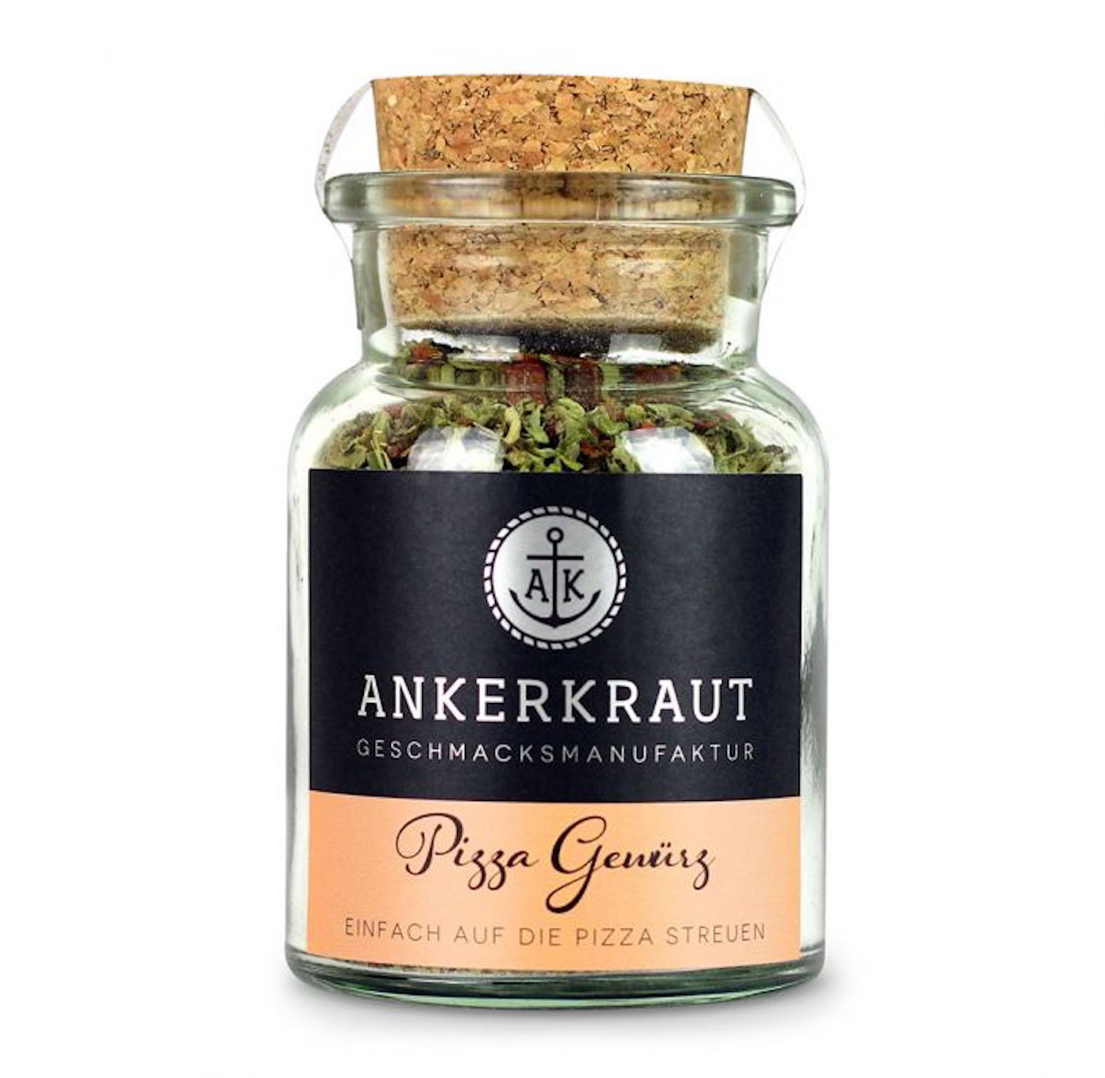 Ankerkraut Pizza Gewürz Gewürzzubereitung Gewürzmischung Korkenglas 45 g