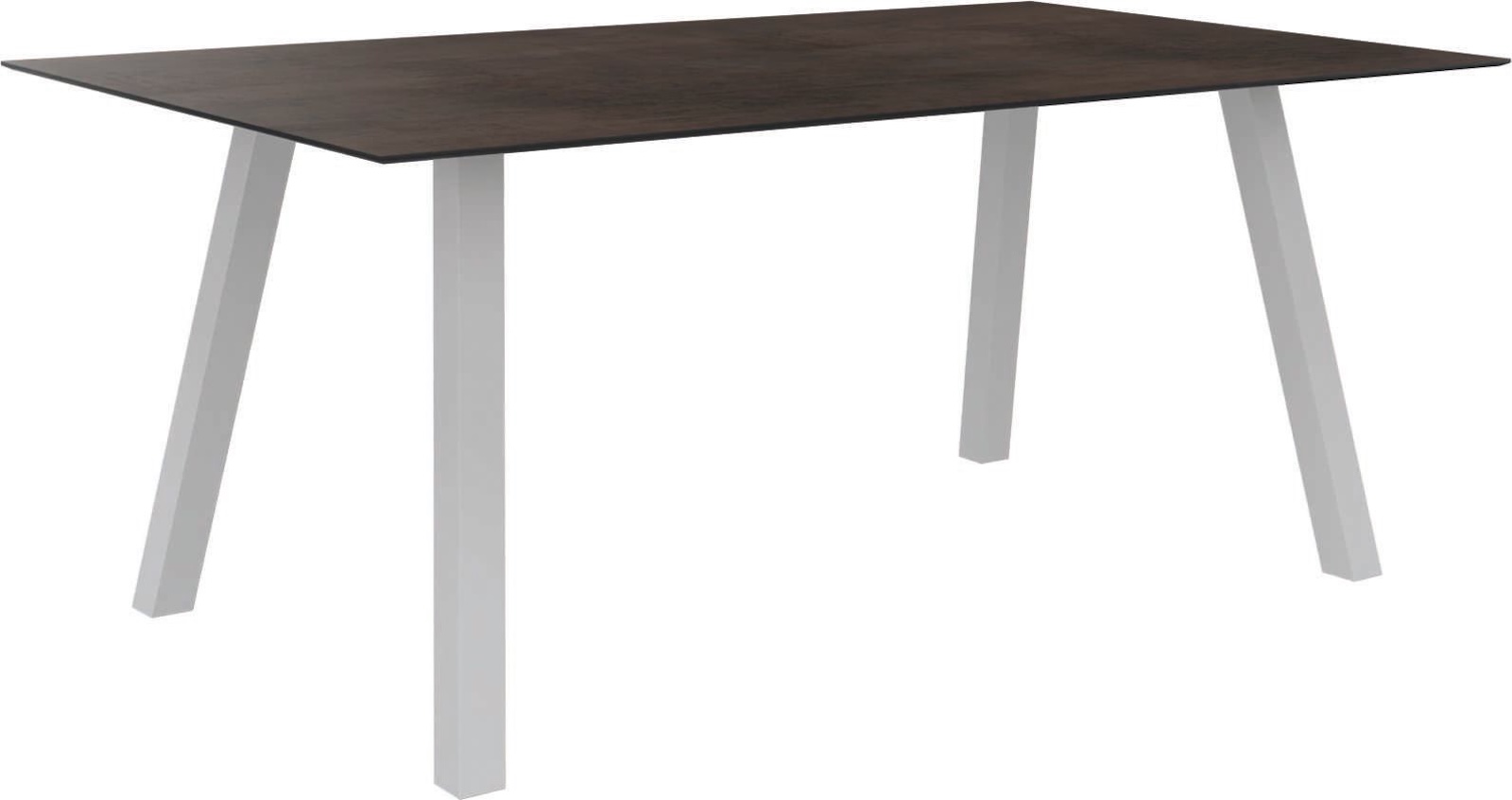 Stern Interno Dining-Tisch Gartentisch 180x100cm Aluminium weiß mehrere Tischplatten