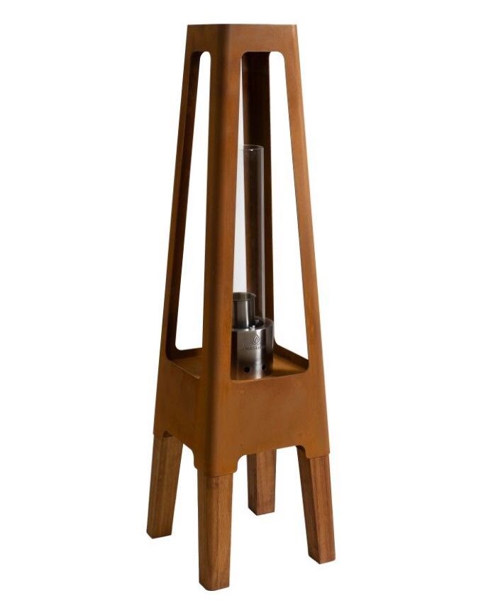 Masuria Gartenlampe Nexo Corten Steel Biobrennstofflampe Gartenfeuer