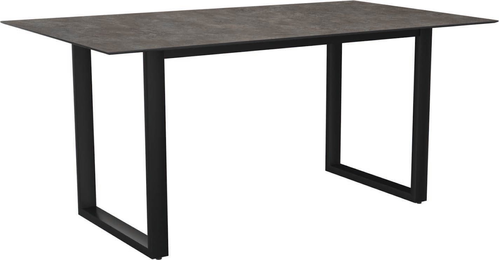 Stern Kufentisch Gartentisch Aluminium greige 200x100 cm mit wählbares Gestell