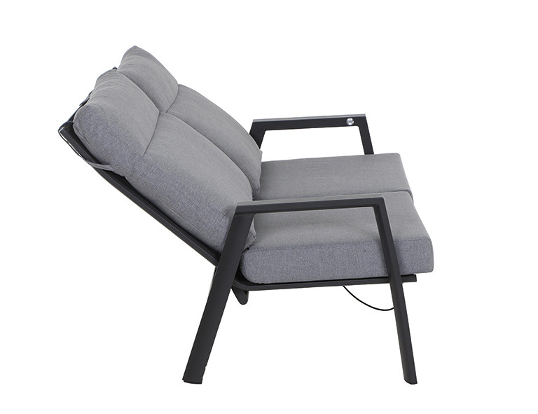 Siena Garden Loungebank Valencia Aluminium Ranotex®-Gewebe grau J04049