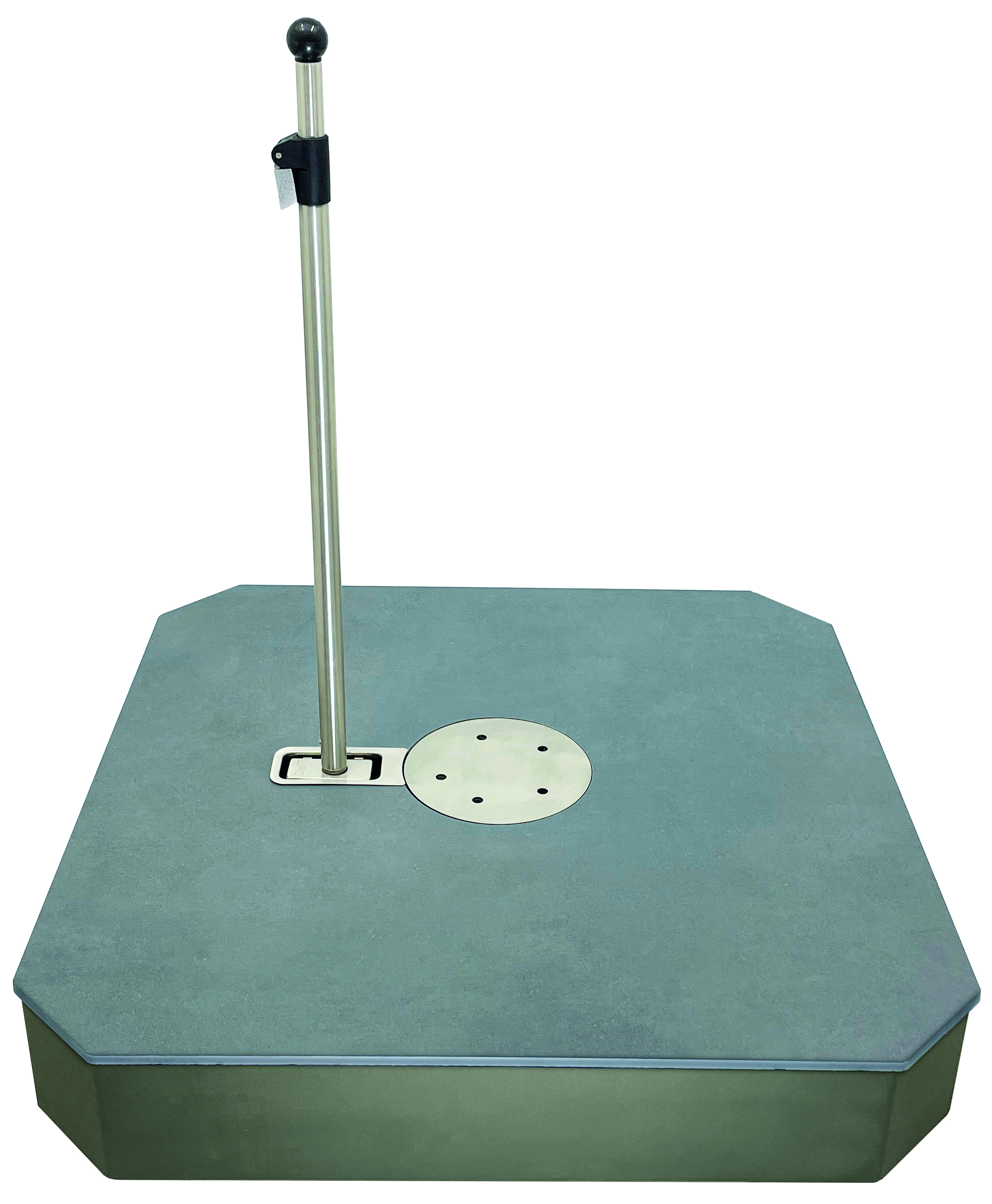 Liro Schirmständer Maxi Plus 120 Keramik 81 x 81 cm steingrau KP120-SG