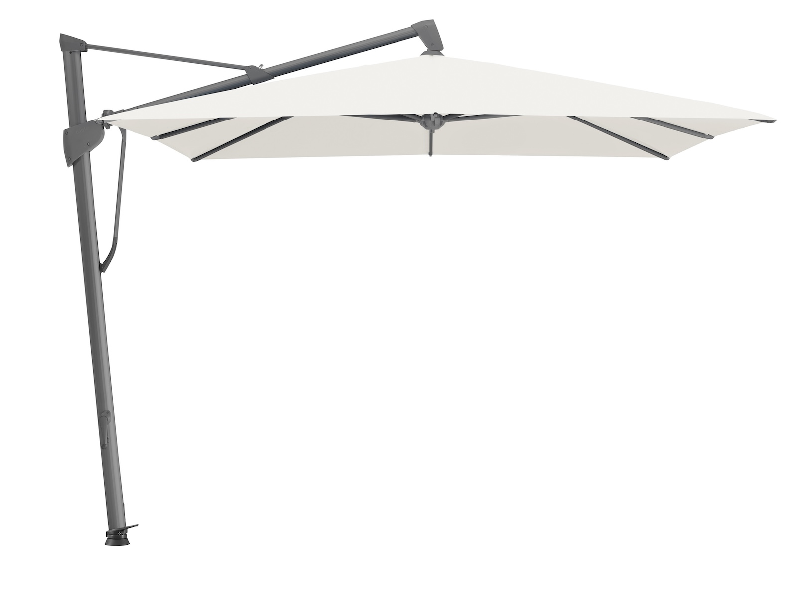 GLATZ Ampelschirm SOMBRANO® S+ quadratisch 350 x 350 cm Freiarmschirm Farbe 404 White