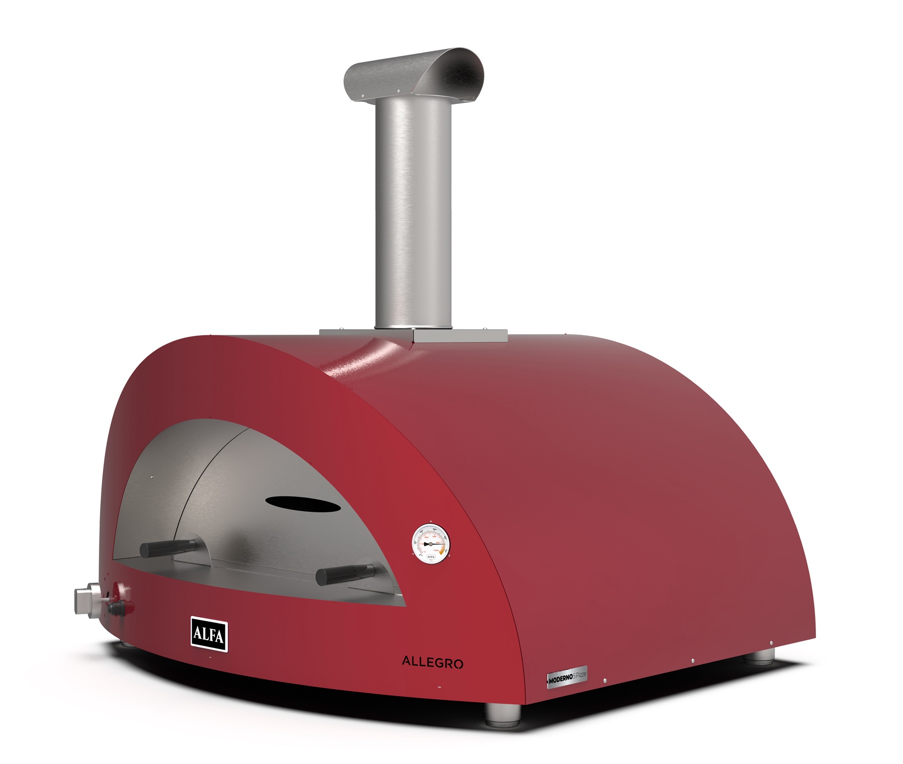 Alfa Forni Gas Pizzaofen MODERNO 5 Pizze Antik Rot FXMD-5P-GROA-DE