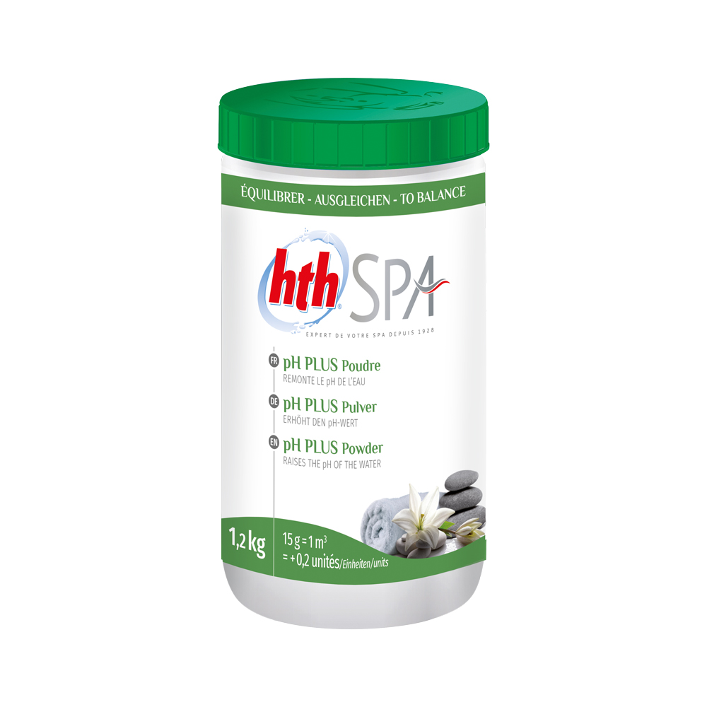 hth Spa pH-Plus Pulver 1,2 Kg pH-Wert Hebung für Whirlpools und Spas
