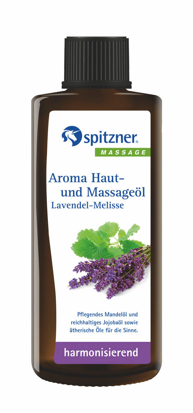 Spitzner Aroma Haut- und Massageöl Lavendel Melisse 190 ml harmonisierendes Massage Öl