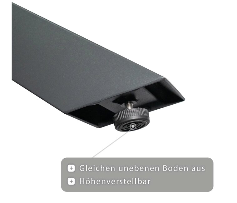 Siena Garden Sincro Tisch, ausziehbar, 160/200x90 cm – Aluminium (matt anthrazit) & Keramik (washed-grey)