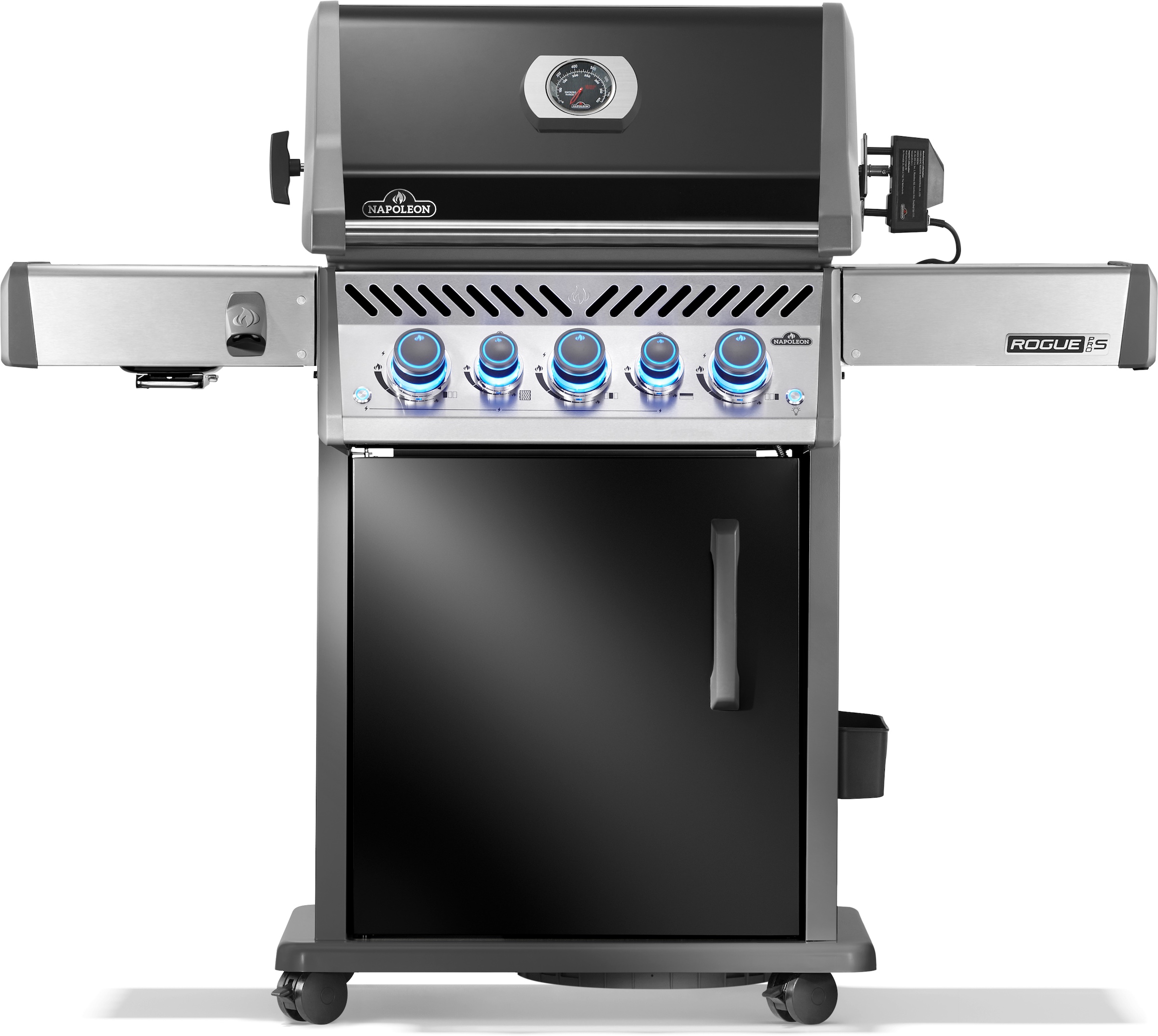 Napoleon Rogue PRO-S 425 Schwarz Gasgrill mit SIZZLE ZONE, inkl. Drehspieß RPS425RSIBPK-2-DE-R