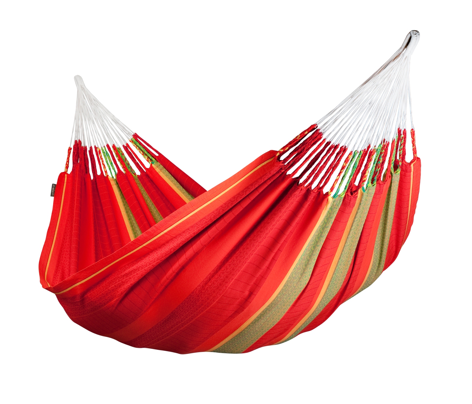 La Siesta Kingsize-Hängematte FLORA chilli orange Doppelhängematte aus Bio-Baumwolle