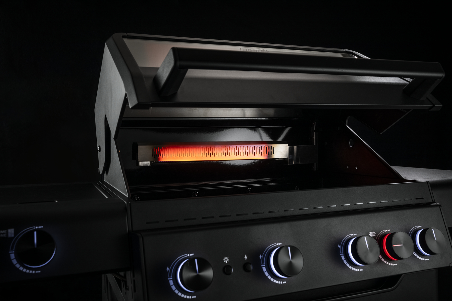 Rösle Gasgrill ALLFLAME Hero 4 Schwarz mit PRIMEZONE und Backburner 251053