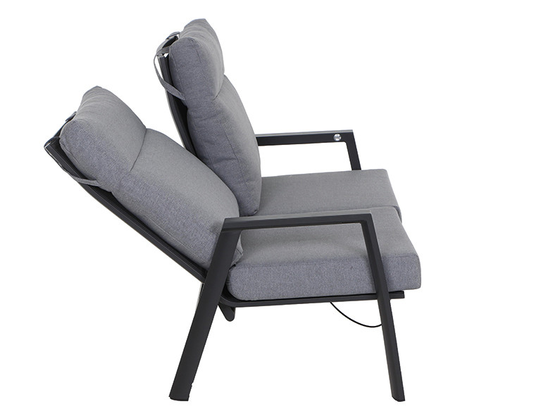 Siena Garden Loungebank Valencia Aluminium Ranotex®-Gewebe grau J04049